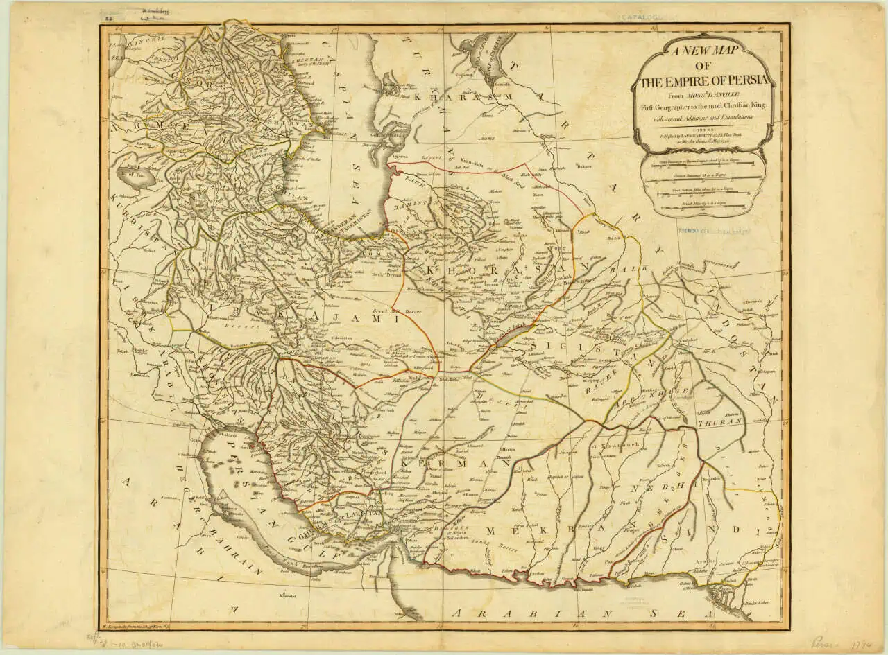 zand dynasty iran map